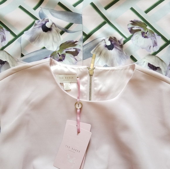 🍒NWT🍒 TED BAKER ICE PINK BODYCON DRESS - Picture 12 of 12